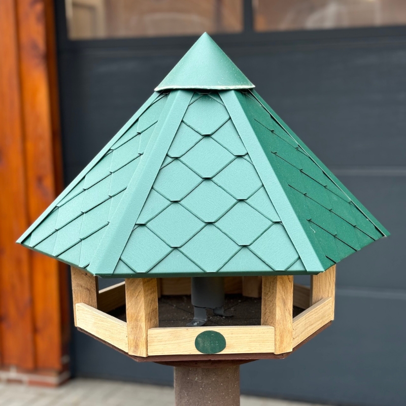 Vogelhaus mit grünem Dach aus Aluminium, Standard