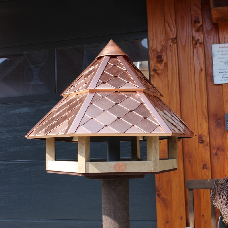 Vogelhaus mit Kupferdach, XL